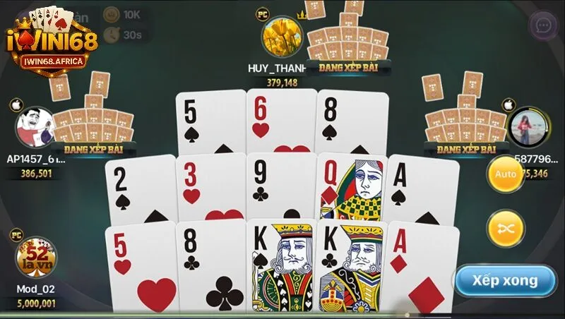 Các bộ bài trong mậu binh online 